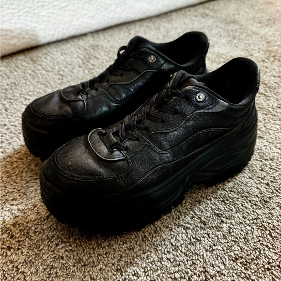 Bershka Leather Platform Boots w/ removable Gaitors - Picture 8 of 9